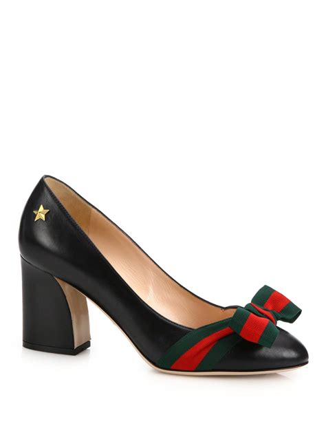 Gucci block heel pumps